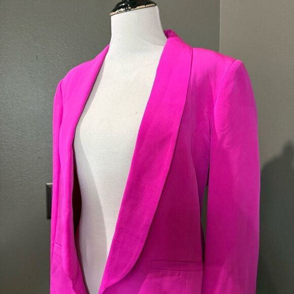 Truth and Pride Pink Blazer with Sleek Shawl Lapel - Picture 2 of 9